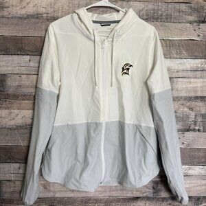 Under Armour Squad Hooded Warm-Up Jacket Women's Large White Gray St. Mary's